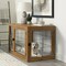 Furniture-Style Dog Crate Acacia Wood Kennel Large Dogs Cage Furniture, Natural